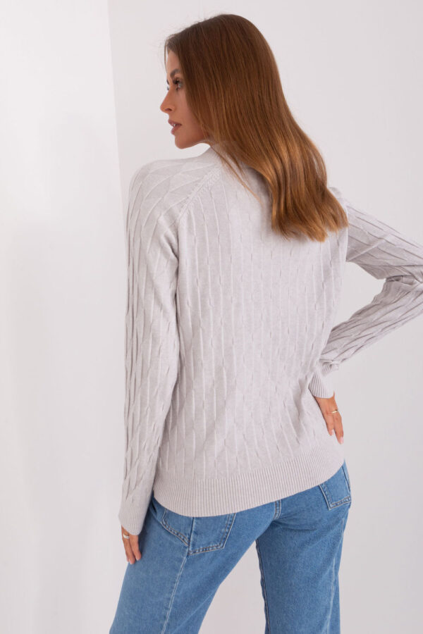 Sweter Damski Model AT-SW-2326.37X Light Grey - AT - obrazek 4