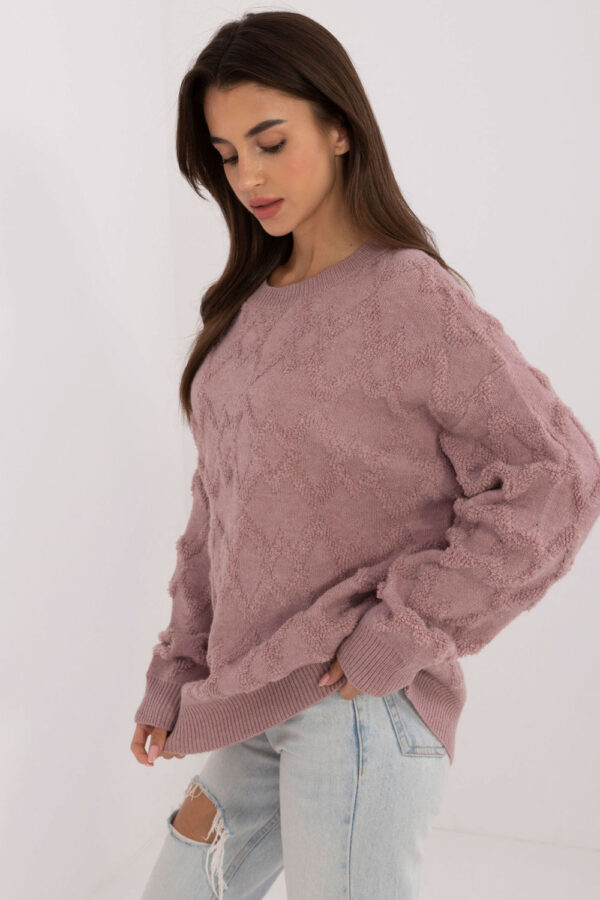 Sweter Damski Model AT-SW-2361.61 Light Violet - AT - obrazek 3