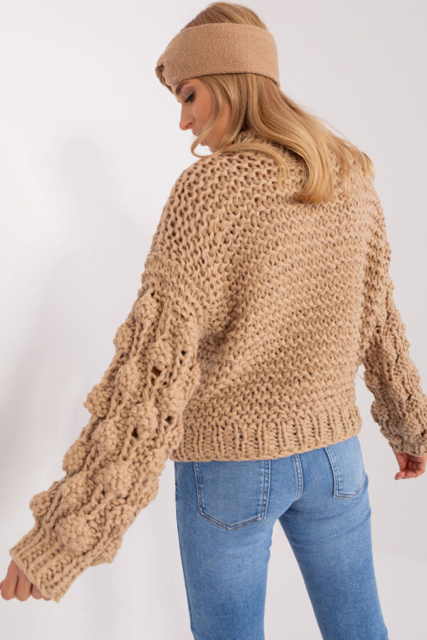 Sweter Damski Model AT-SW-2382.97P Beige - AT - obrazek 4