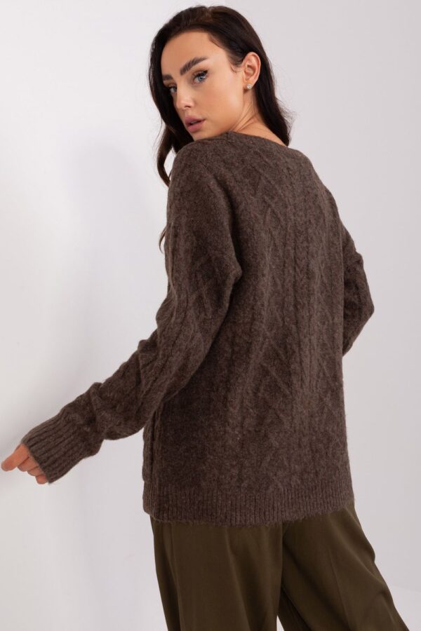 Sweter Damski Model AT-SW-2358.31 Brown - AT - obrazek 4