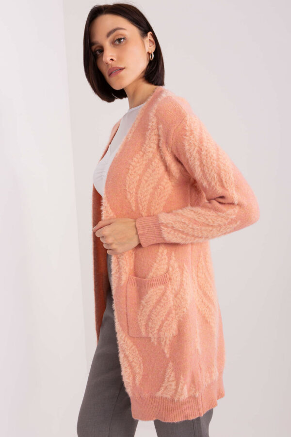 Sweter Kardigan Model AT-SW-234501.00P Dark Pink - AT - obrazek 3