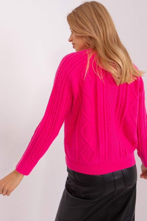 Sweter Damski Model AT-SW-2346-2.99P Dark Pink - AT - obrazek 4