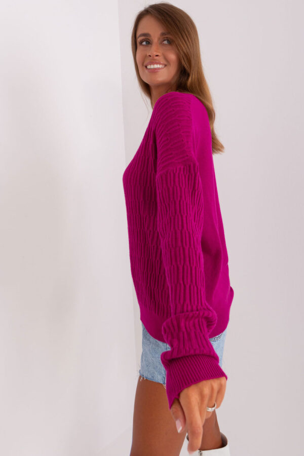 Sweter Damski Model AT-SW-2338.14P Violet - AT - obrazek 3