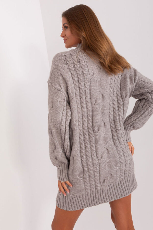 Sweter Damski Model AT-SW-2367-1.35P Grey - AT - obrazek 4