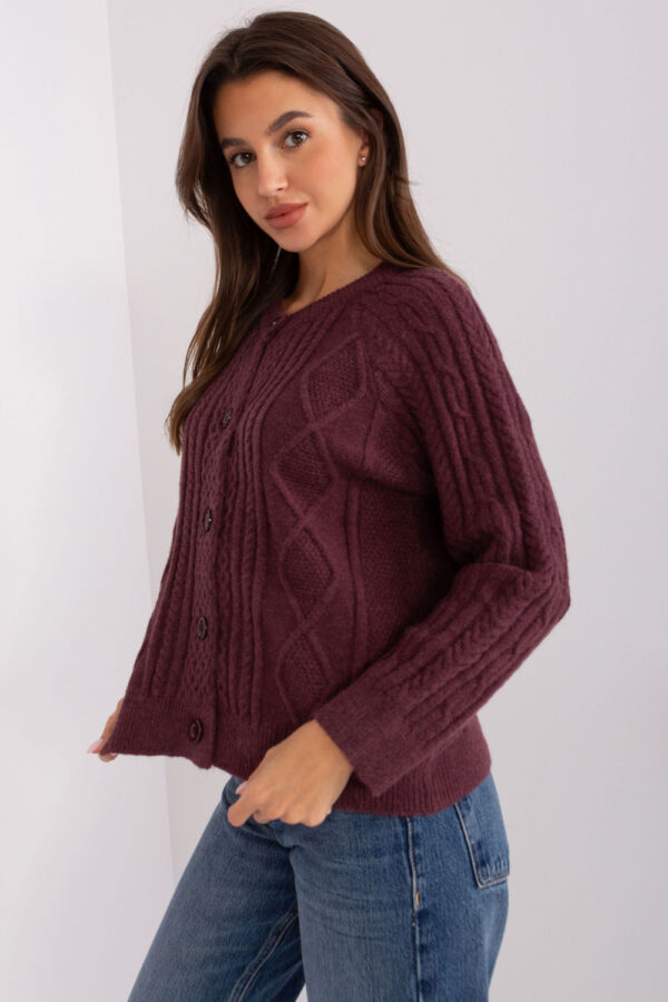 Sweter Damski Model AT-SW-2346-2.99P Dark Violet - AT - obrazek 3