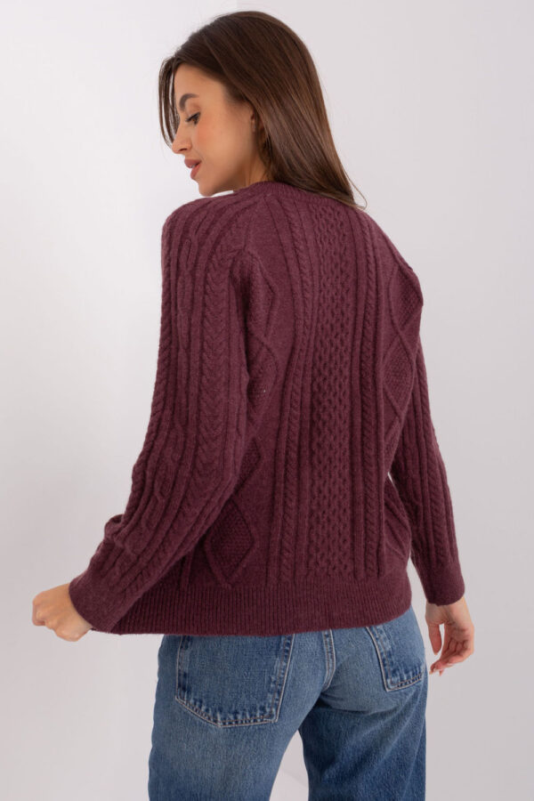 Sweter Damski Model AT-SW-2346-2.99P Dark Violet - AT - obrazek 4