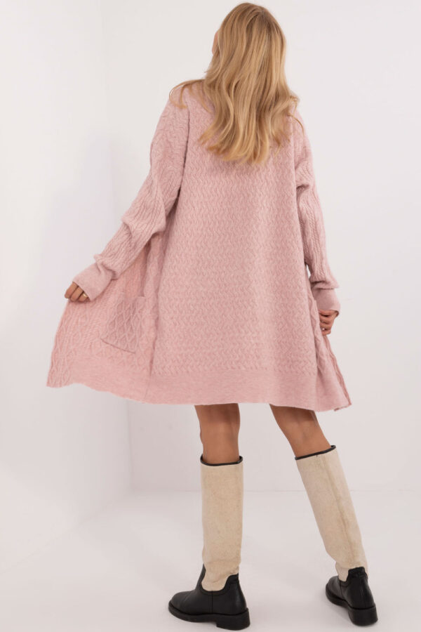 Sweter Kardigan Model AT-SW-2366.61 Light Pink - AT - obrazek 4