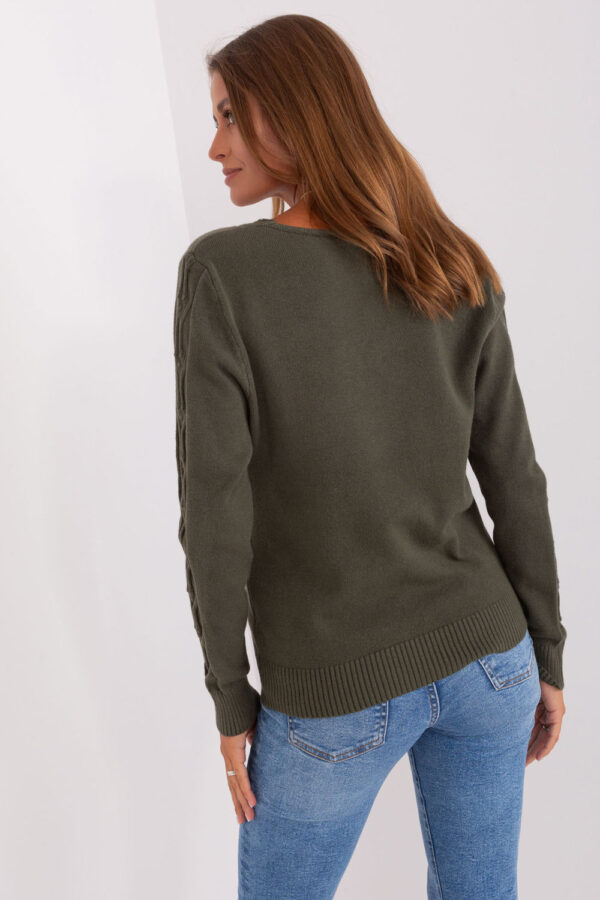 Sweter Damski Model AT-SW-2329.98P Khaki - AT - obrazek 4