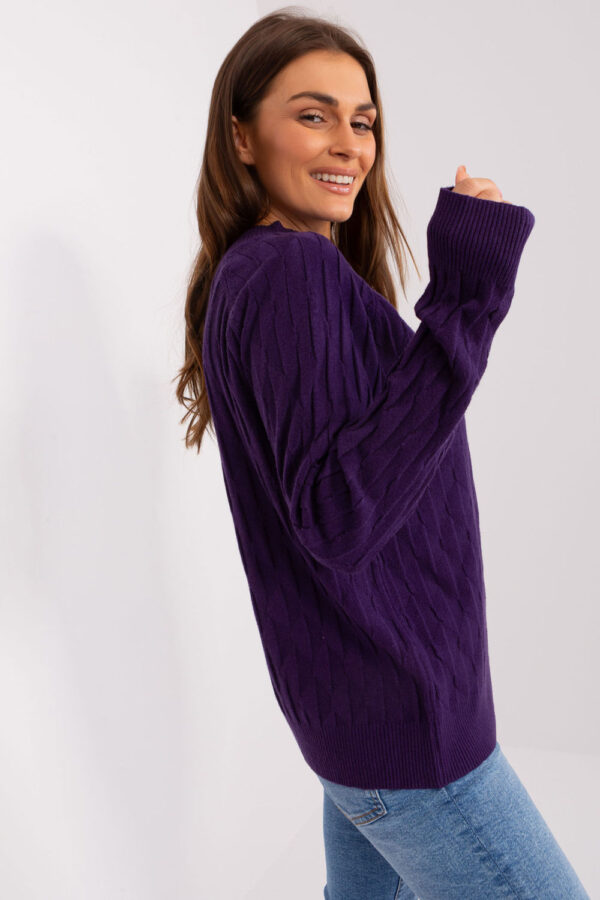 Sweter Damski Model AT-SW-2326.37X Dark Violet - AT - obrazek 4