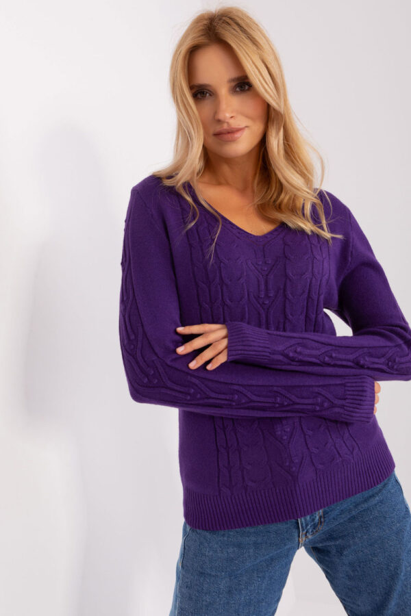 Sweter Damski Model AT-SW-2329.98P Dark Violet - AT