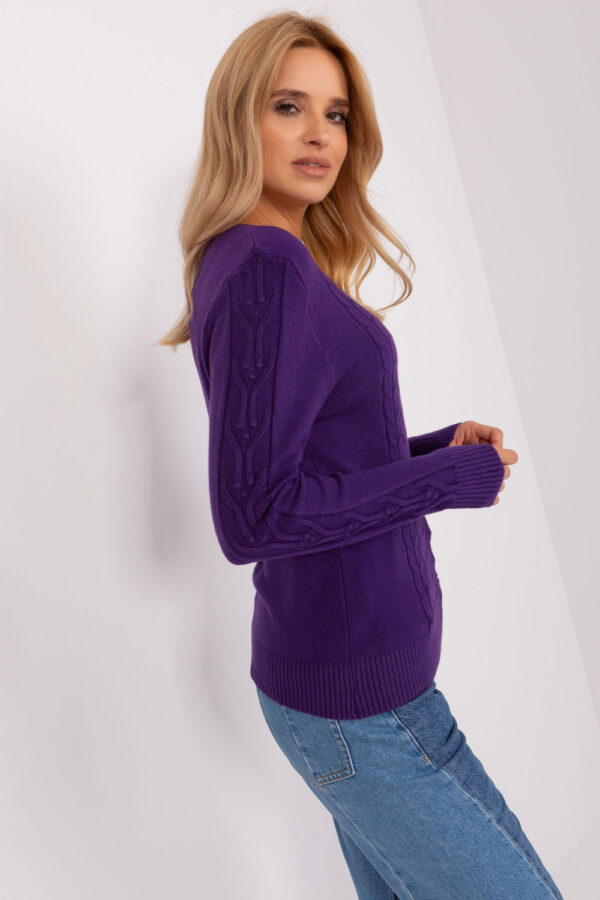 Sweter Damski Model AT-SW-2329.98P Dark Violet - AT - obrazek 4