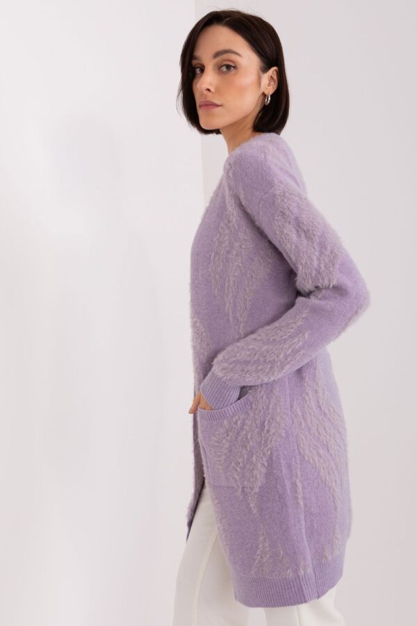 Sweter Kardigan Model AT-SW-234501.00P Light Violet - AT - obrazek 3