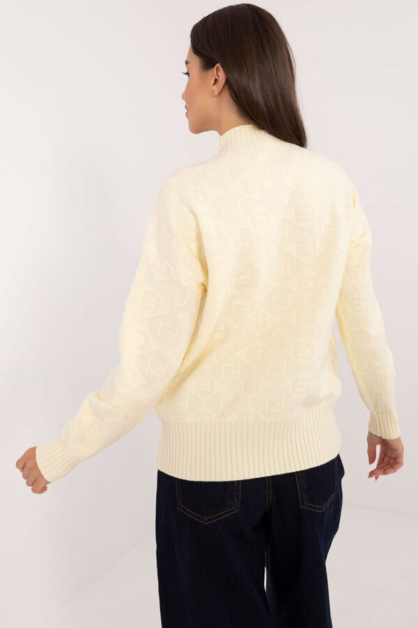 Sweter Damski Model AT-SW-2339.54 Light Yellow - AT - obrazek 4