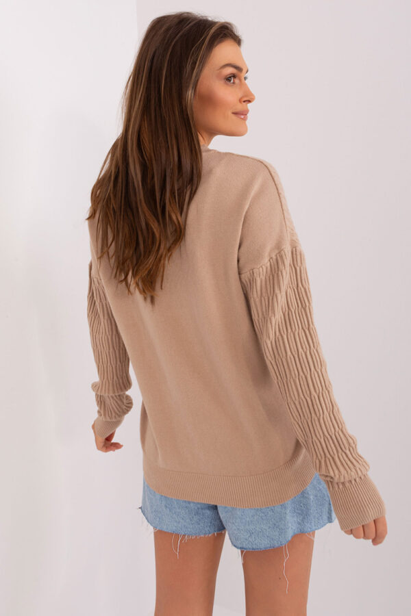 Sweter Damski Model AT-SW-2338.14P Beige - AT - obrazek 4