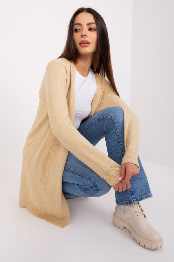 Sweter Kardigan Model AT-SW-2333.31X Beige - AT - obrazek 5