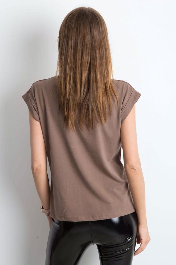 T-shirt Damski Model RV-TS-4833.69P Brown - BFG - obrazek 4