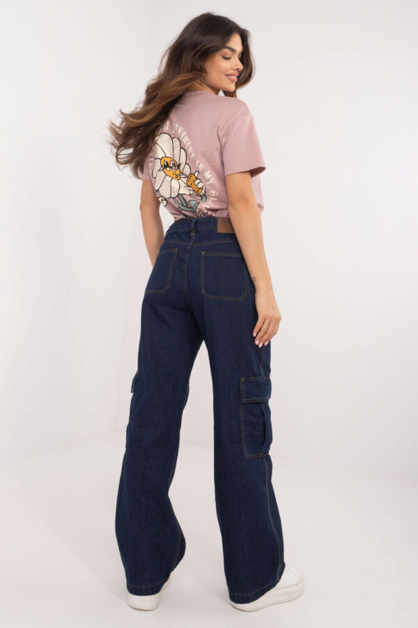 Spodnie Jeansowe Model D80016BD62458D282 Navy - Sublevel - obrazek 4