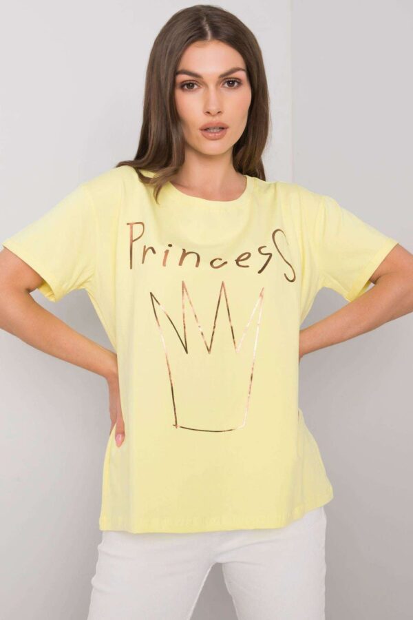 T-shirt Damski Model FA-TS-7121.88P Light Yellow - Fancy