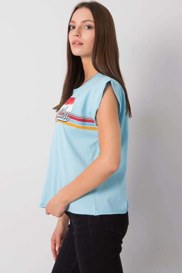 Tshirt Damski Model FA-BZ-7139.73P Light Blue - Fancy - obrazek 4