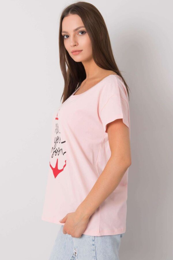 T-shirt Damski Model FA-TS-7196.74P Light Pink - Fancy - obrazek 4