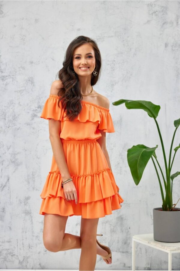 Sukienka Model POM SUK0291 Orange - Roco Fashion - obrazek 4