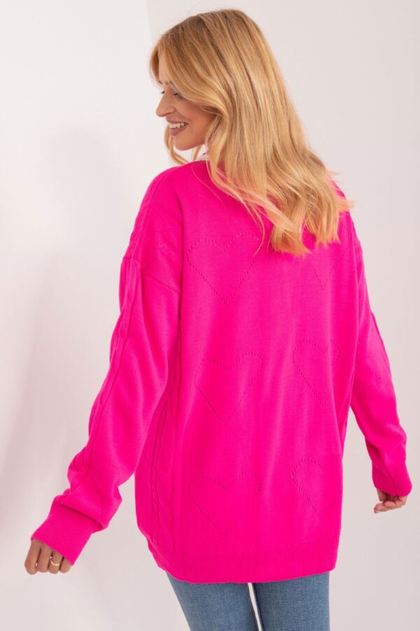 Sweter Damski Model BA-SW-12055.14X Fluo Pink - Badu - obrazek 4