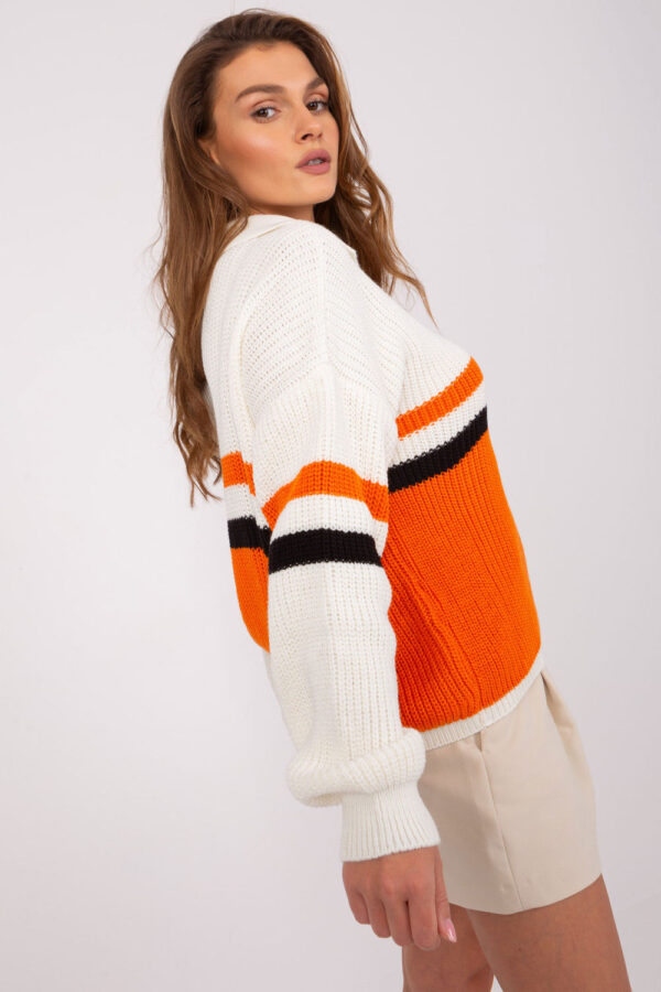 Sweter Damski Model BA-SW-8054.91P Orange - Badu - obrazek 3