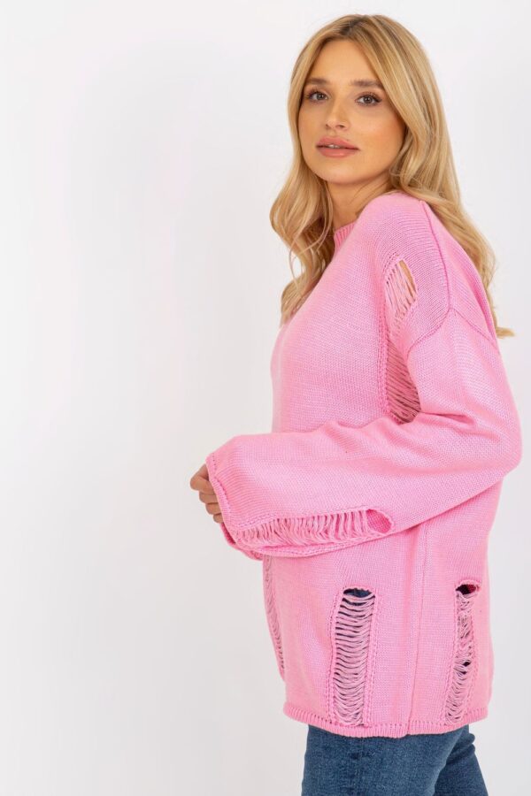 Sweter Damski Model BA-SW-8043.08X Pink - Badu - obrazek 3