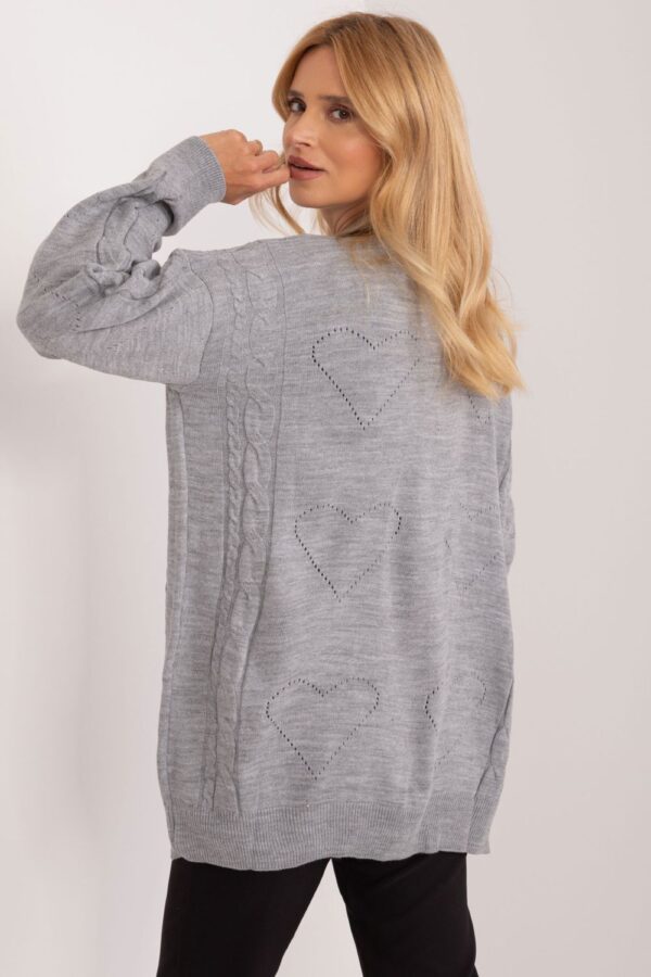 Sweter Damski Model BA-SW-12055.14X Grey - Badu - obrazek 4