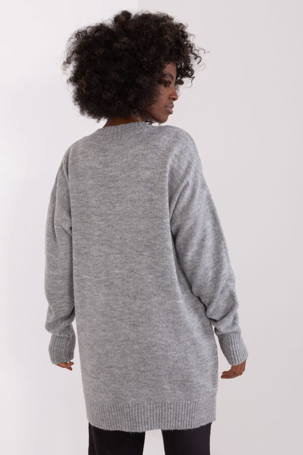 Sweter Damski Model BA-SW-0577.36X Grey - Badu - obrazek 4