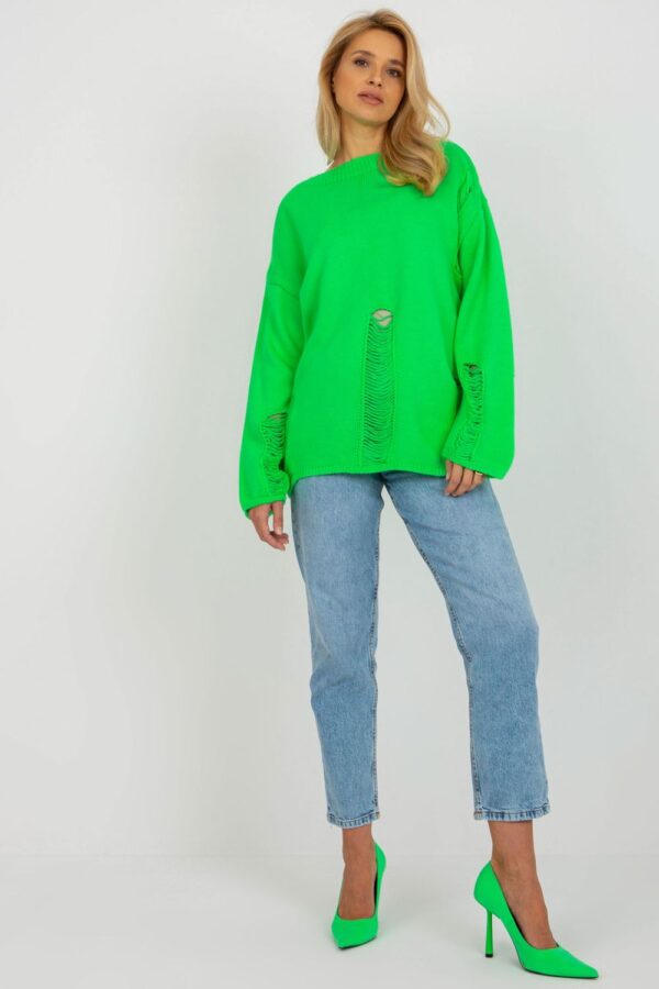 Sweter Damski Model BA-SW-8043.03 Fluo Green - Badu - obrazek 3