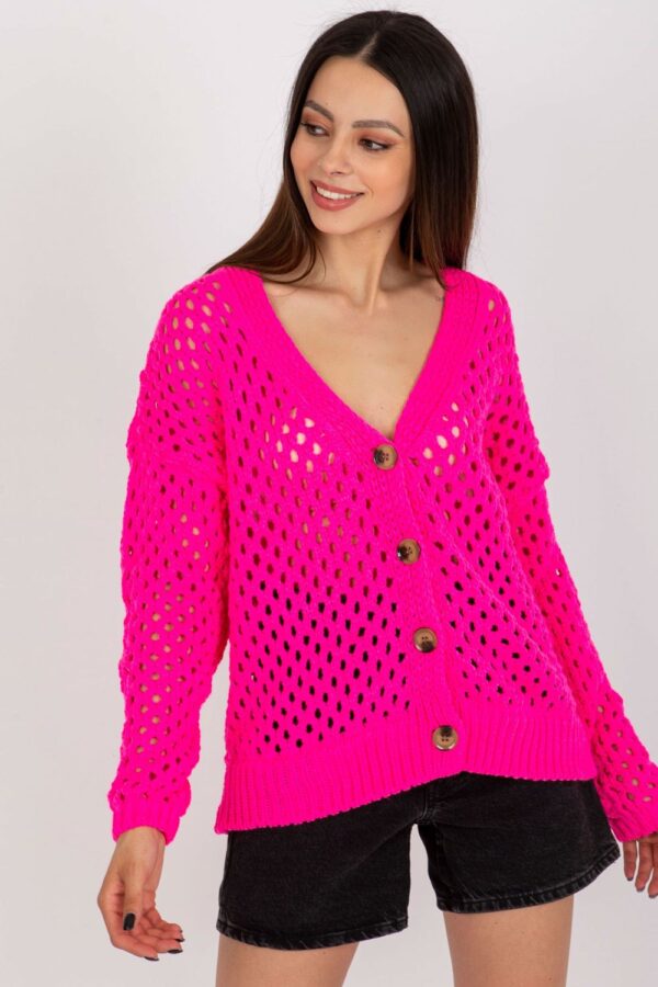 Sweter Damski Model BA-SW-9009.26P Fluo Pink - Badu