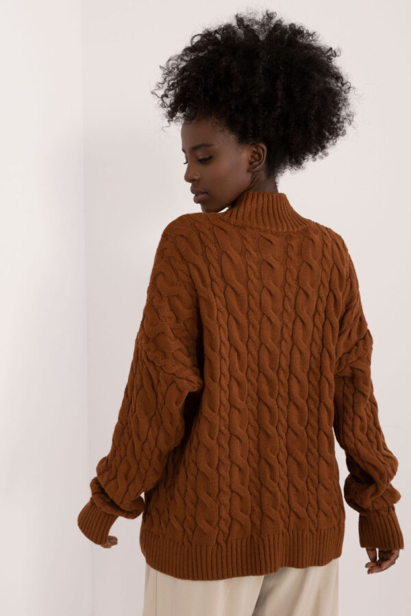 Sweter Damski Model BA-SW-0617.04 Brown - Badu - obrazek 4