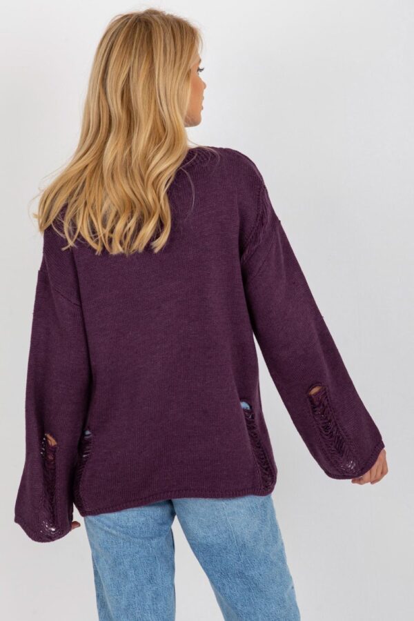 Sweter Damski Model BA-SW-8043.03 Dark Violet - Badu - obrazek 4