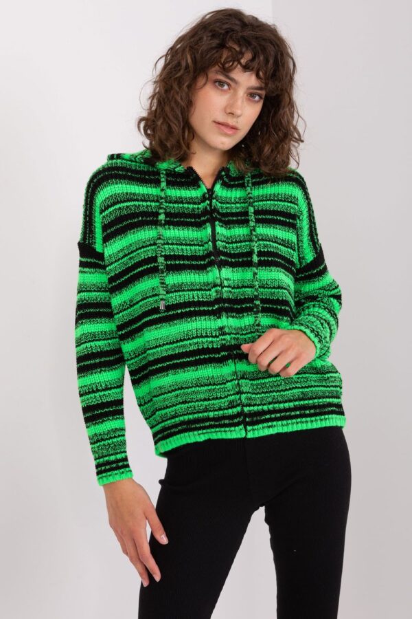 Sweter Damski Model BA-SW-8000.51P Black/Green - Badu