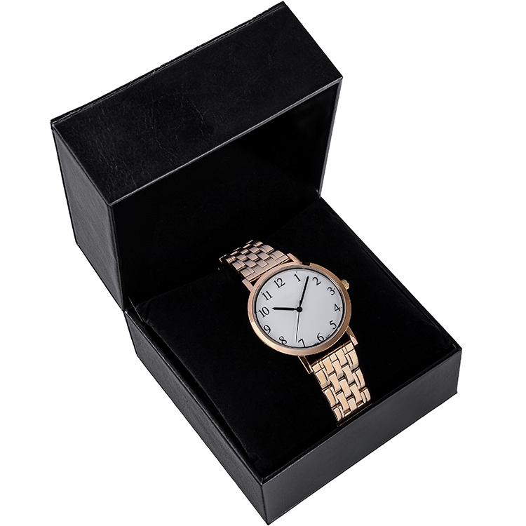 Pudełko na zegarek eko skóra czarno-czerwone PBES-1 - obrazek 3