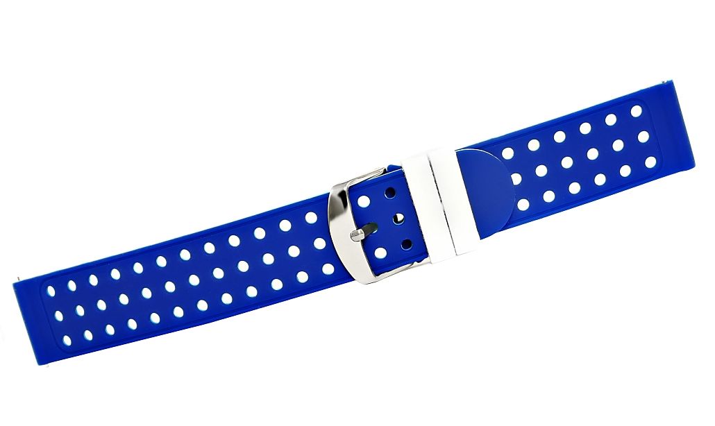 Pasek silikonowy NIEBIESKO-BIAŁY U12-22-6 - obrazek 3