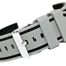 Pasek silikonowy SZARO-CZARNY U14-22-6