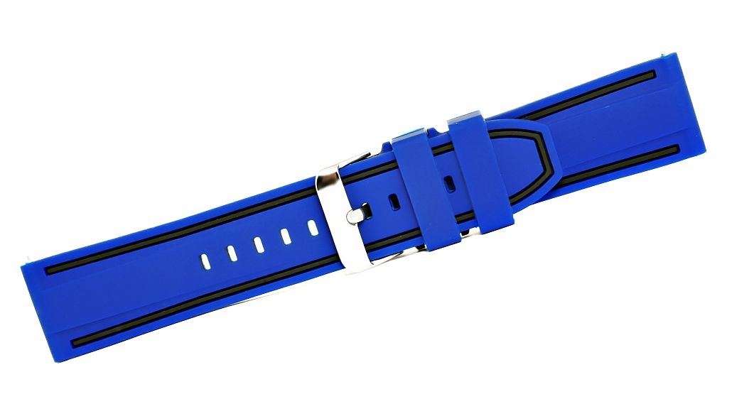 Pasek silikonowy GRANATOWO-CZARNY U14-22-11 - obrazek 3