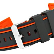 Pasek silikonowy CZARNO-POMARAŃCZOWY U14-22-12