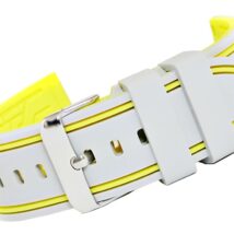 Pasek silikonowy SZARO-ŻÓŁTY U14-20-7