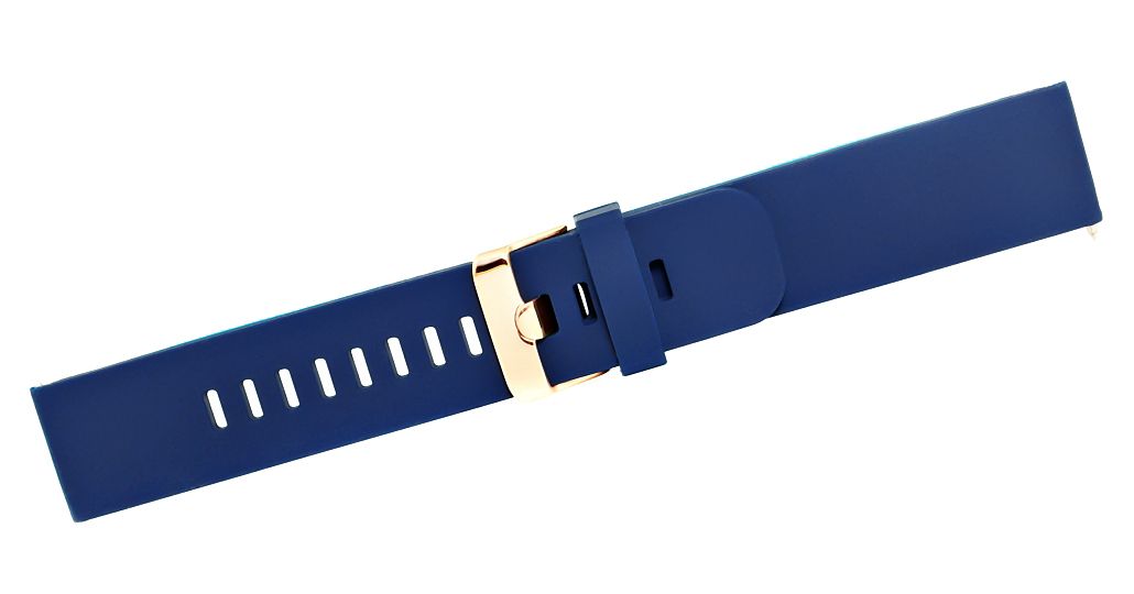 Pasek silikonowy GRANATOWY-RÓŻOWE ZŁOTO U15-22-7 - obrazek 3