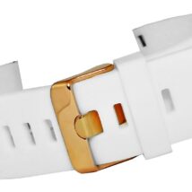 Pasek silikonowy BIAŁY-RÓŻOWE ZŁOTO U15-20-4