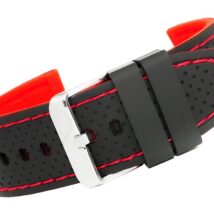 Pasek silikonowy CZARNO-CZERWONY U17-20-1