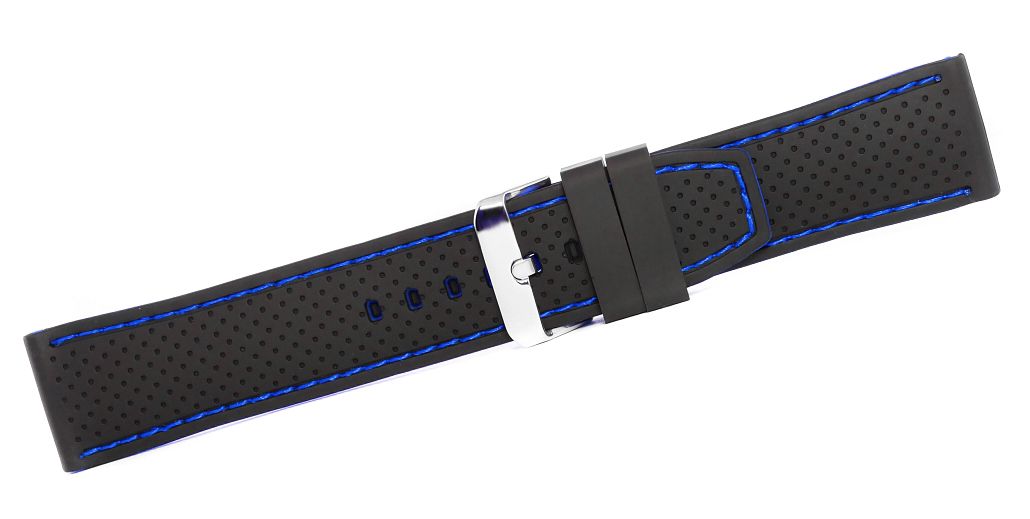 Pasek silikonowy CZARNO-GRANATOWY U17-20-4 - obrazek 3