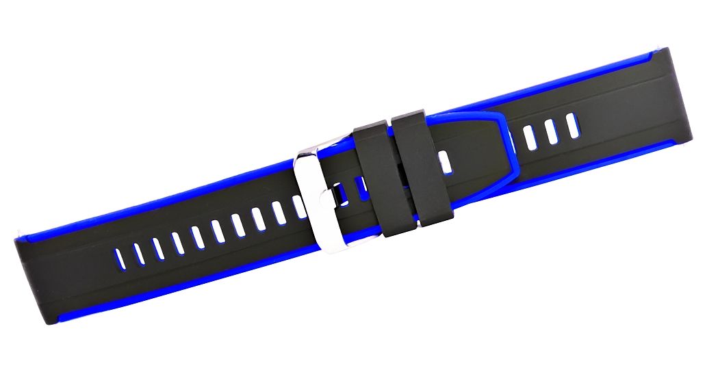 Pasek silikonowy CZARNO-GRANATOWY U22-22-3 - obrazek 3