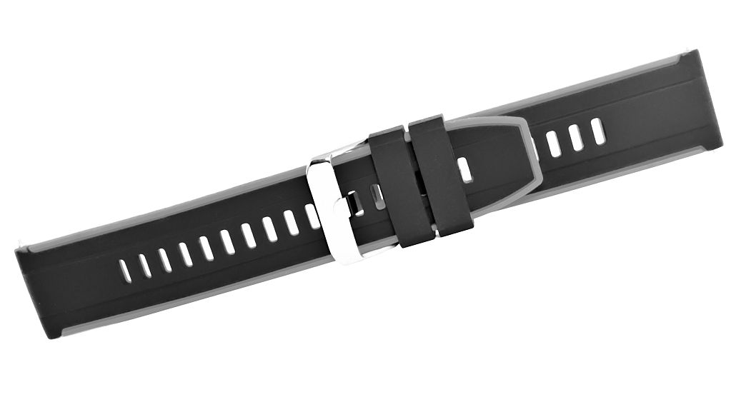 Pasek silikonowy CZARNO-SZARY U22-22-5 - obrazek 3