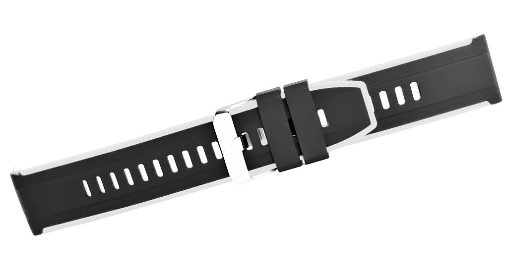 Pasek silikonowy CZARNO-BIAŁY U22-20-1 - obrazek 3