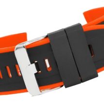 Pasek silikonowy CZARNO-POMARAŃCZOWY U22-20-4