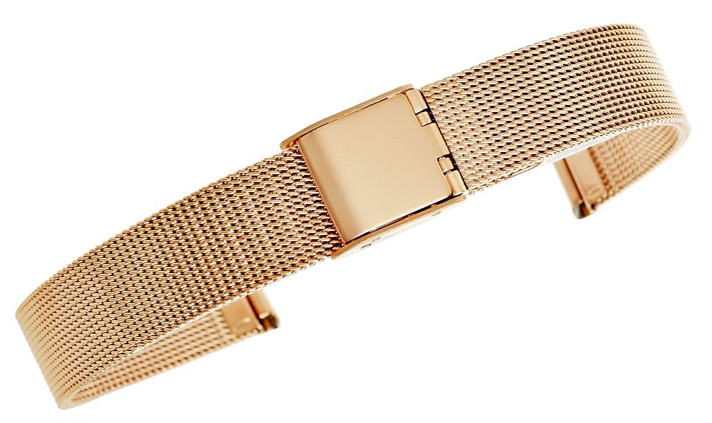 Bransoleta Siatka Różowe Złoto 14 mm 301RG14 - obrazek 3